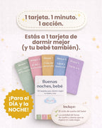 50 tarjetas digitales para el sueño real de tu bebé.