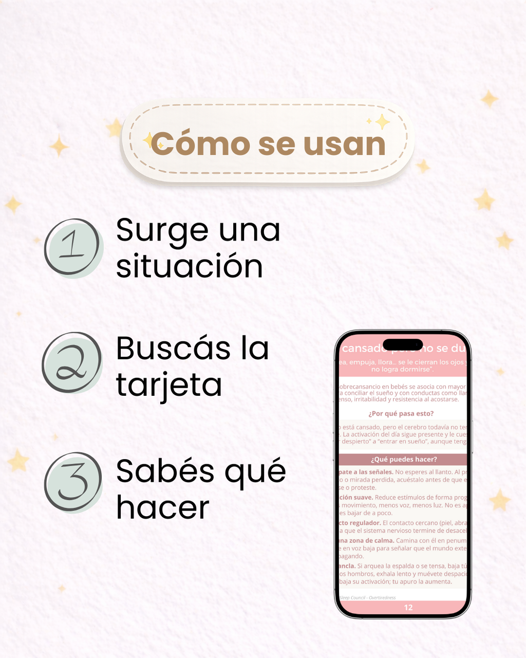 50 tarjetas digitales para el sueño real de tu bebé.
