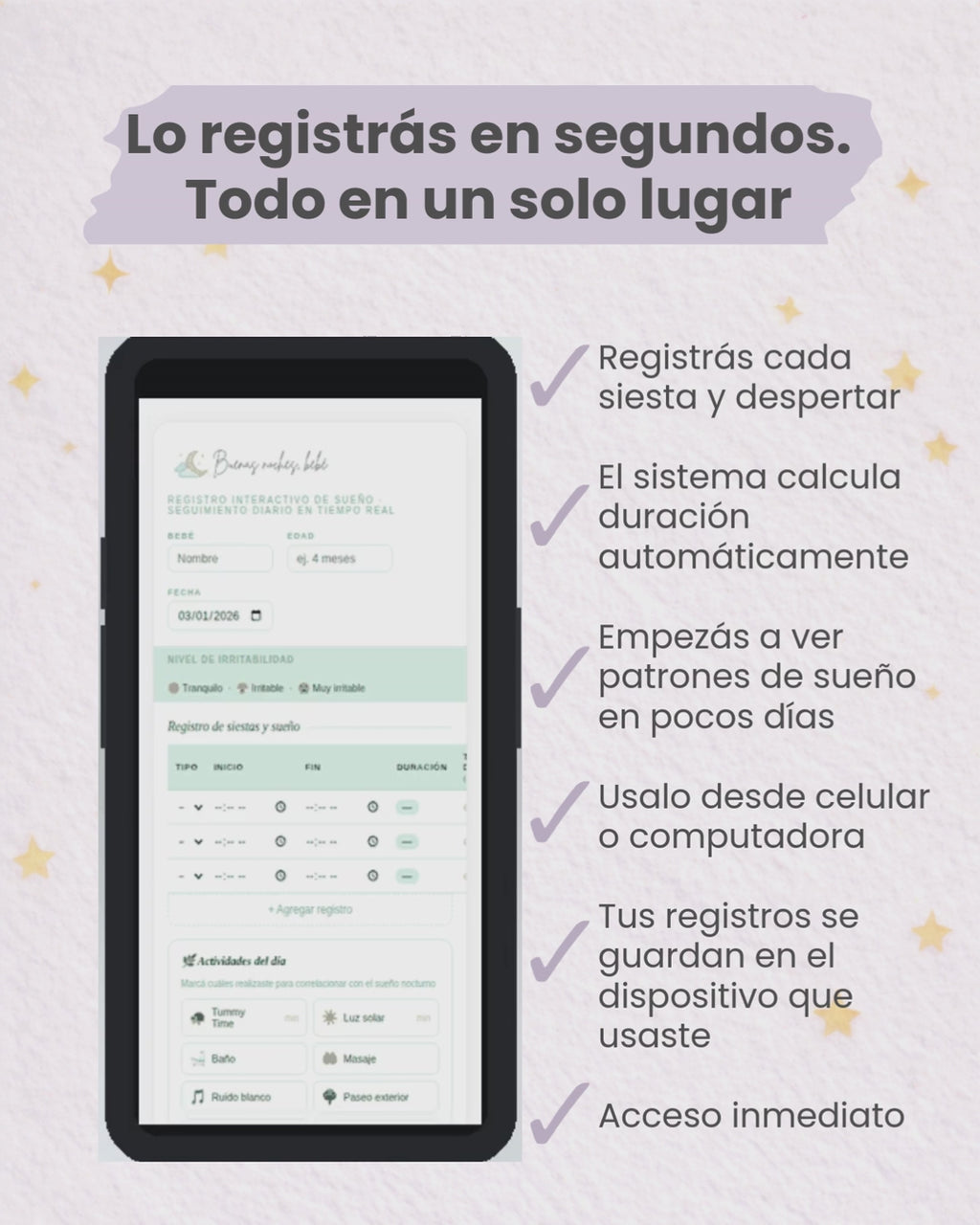 Registro Interactivo de Sueño
